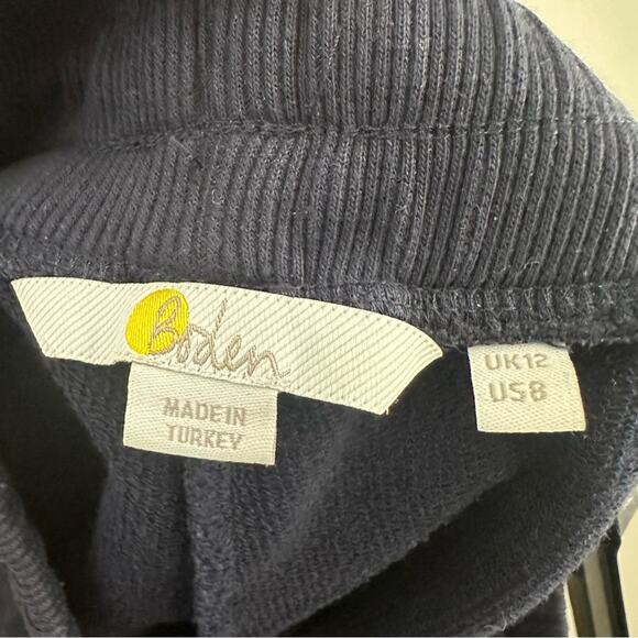 Boden Blue Athletic Shorts Relaxed Fit High Rise Elastic Waist Size 8 - Picture 6 of 6